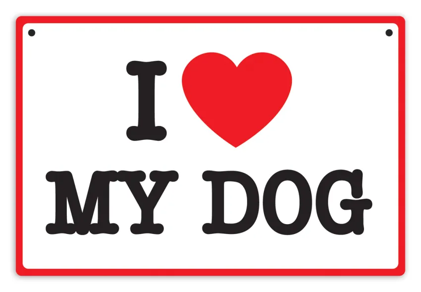 Tabliczka Kukartka cool - I love my dog