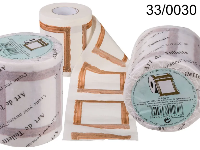 Papier toaletowy - złota ramka - zrób to sam