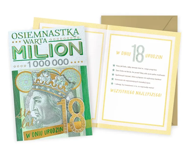 Karnet DK - Osiemnastka warta milion Sto lat w dniu urodzin 18
