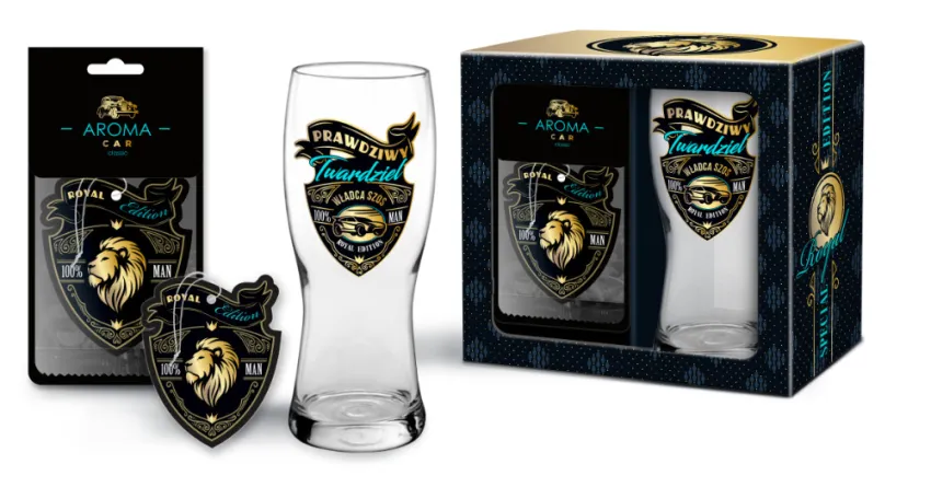 Szklanka Royal do piwa (0,5l) + zapach - Prawdziwy twardziel, władca szos