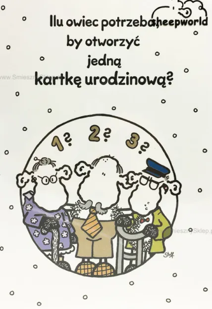 Karnet Sheepworld - Ilu owiec potrzeba by otworzyć jedną kartkę urodzinową?