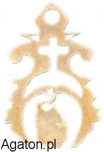 Amulet 48 - krzyż księżyca + rzemyk - gratis!