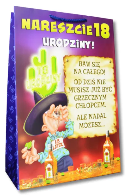 Torebka L - Nareszcie 18 urodziny. Baw się na całego