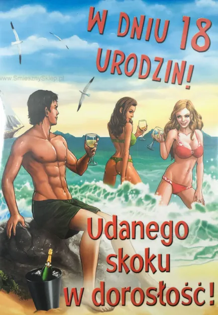 Karnet A5 - W dniu 18 urodzin! Udanego skoku w dorosłość