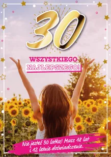Karnet 3D - 30. Wszystkiego najlepszego!