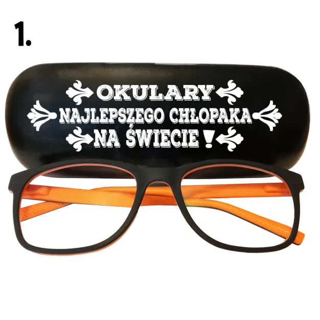 Etui na okulary czarne - Najlepszego Chłopaka na świecie