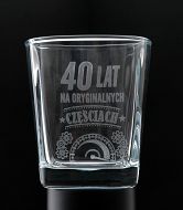 Szklanka whisky grawerowana - 40 lat na oryginalnych częściach 