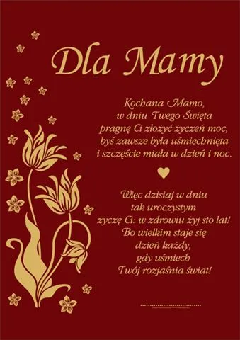 Dyplom - Dla Mamy