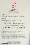 LEW - szczęśliwy kamień zodiaku - KRYSZTAŁ GÓRSKI - 2