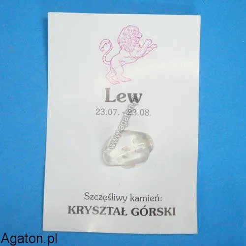 LEW - szczęśliwy kamień zodiaku - KRYSZTAŁ GÓRSKI