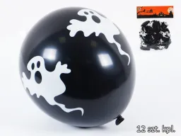 Balony halloween - Czarne (12 sztuk)