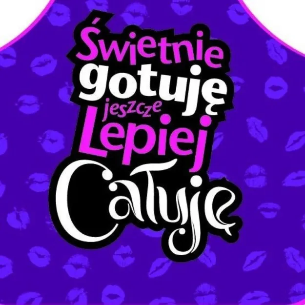 Kpl. Fartuch + rękawica - Świetnie gotuję, jeszcze lepiej całuję