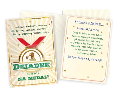 Karnet DK - Dziadek po prostu na medal!
