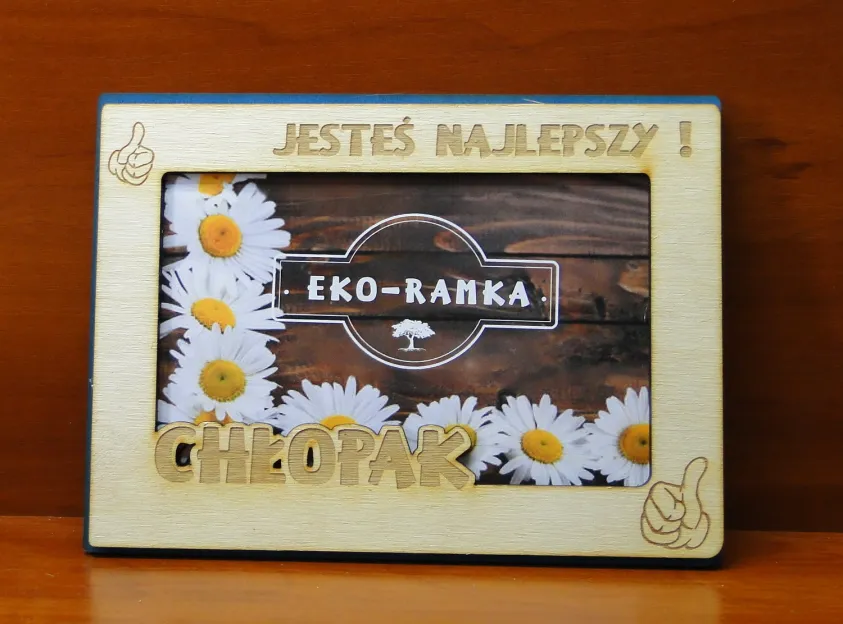Ramka drewniana - Jesteś najlepszy chłopak!