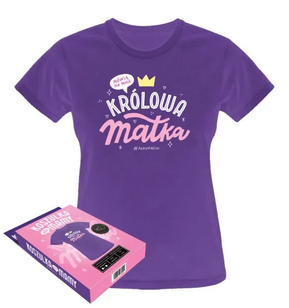 Koszulka fioletowa - Mówią na mnie Królowa Matka