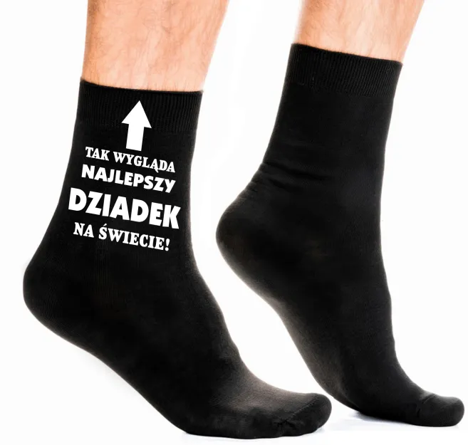 Skarpetki czarne - Tak wygląda najlepszy Dziadek na świecie