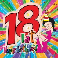 Podkładka magnetyczna - 18 lat Happy birthday! (dziewczyna)