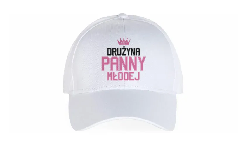 Czapka biała - Drużyna Panny Młodej (korona)