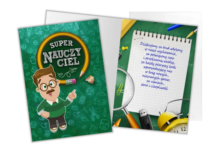 Kartka C5 - Super Nauczyciel