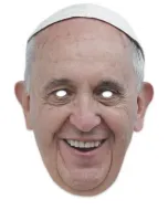 Maska papierowa - Papież Franciszek