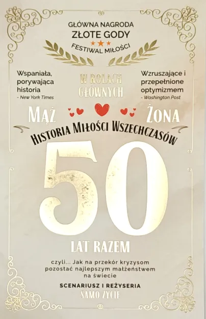 Karnet - Festiwal miłości 50 lat razem, w rolach głównych mąż żona