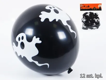 Balony czarne - Duch (12 szt)