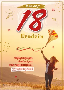Karnet 3D - Z okazji 18 urodzin
