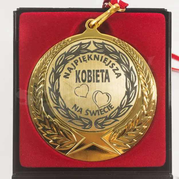 Medal w etui - Najpiękniejsza kobieta na świecie