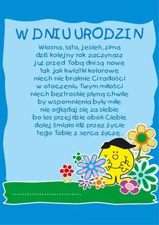 Dyplom -  W dniu urodzin ..... (dziecka dla chłopca)