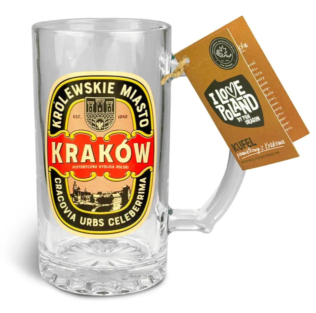 Kufelek szklany - Kraków - Królewskie miasto - historyczna stolica Polski