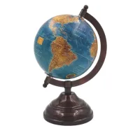 Globus z drewnianą podstawą