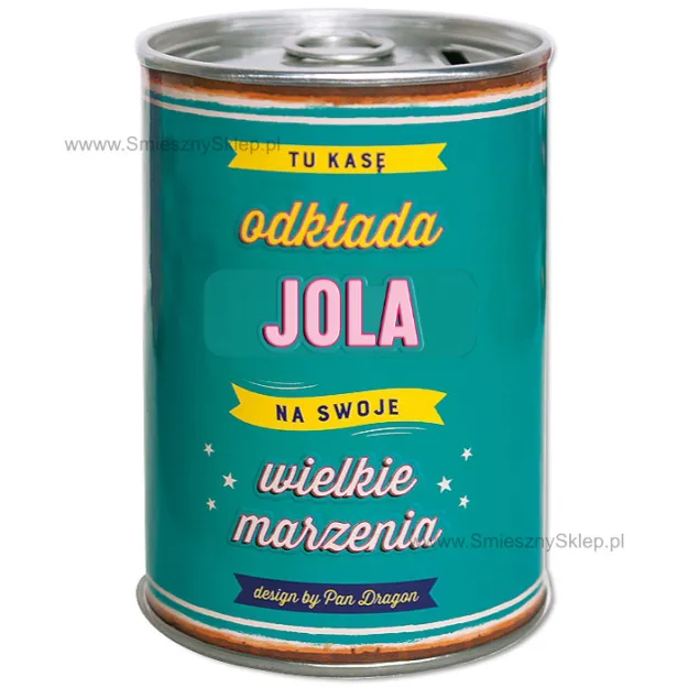 Puszka Skarbonka Vip - Jola - Tu kasę odkłada na swoje wielkie marzenia