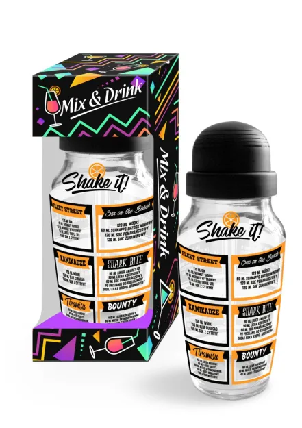 Shaker do drinków - z 12 zestawami drinków