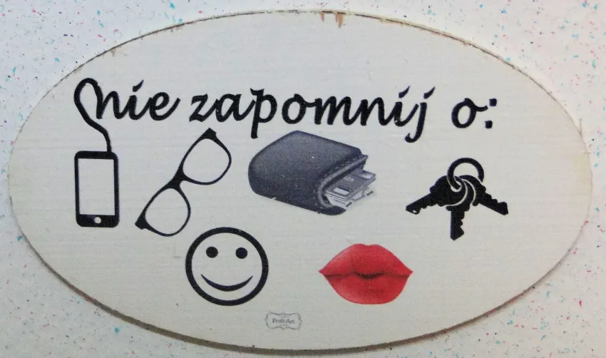 Magnes owal vintage - Nie zapomnij o: ..... 
