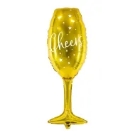 Balon foliowy - Kieliszek do szampana. Cheers (80 cm).