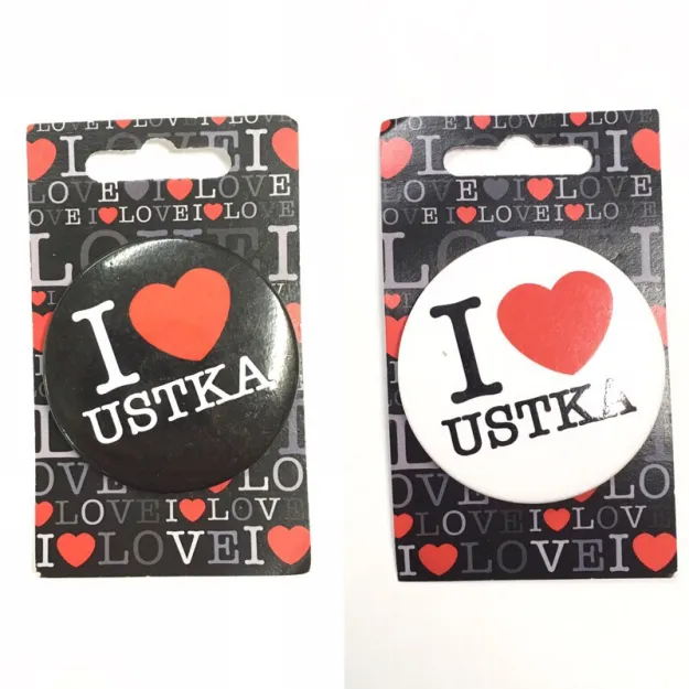 Przypinka - I love Ustka