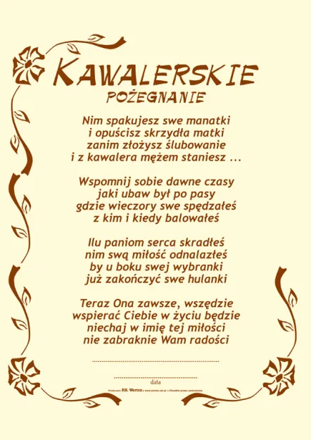 Dyplom - Kawalerskie pożegnanie