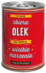 Puszka Skarbonka Vip - Olek - Tu kasę zbiera Olek na swoje wielkie marzenia