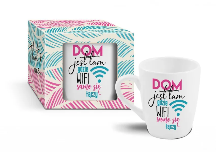 Kubek baryłka - Dom jest tam gdzie wifi samo się łączy