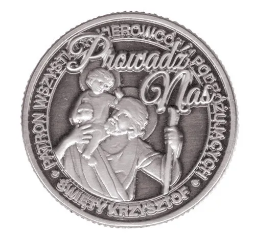 Moneta na szczęście Kukartka - Święty Krzysztof