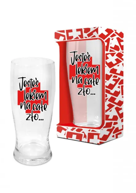 Szklanka do piwa - Jesteś lekiem na całe zło