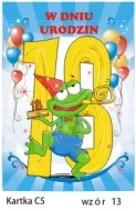Karnet C5 - 18 - W dniu urodzin (żaba)