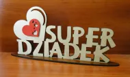 Drewniany stojak - Super Dziadek