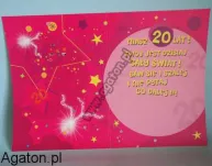 Karnet XXL z mega przypinką - 20 Urodziny - 2