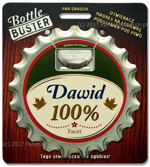 Otwieracz, podstawka, magnes 3w1 - Dawid - 100% facet