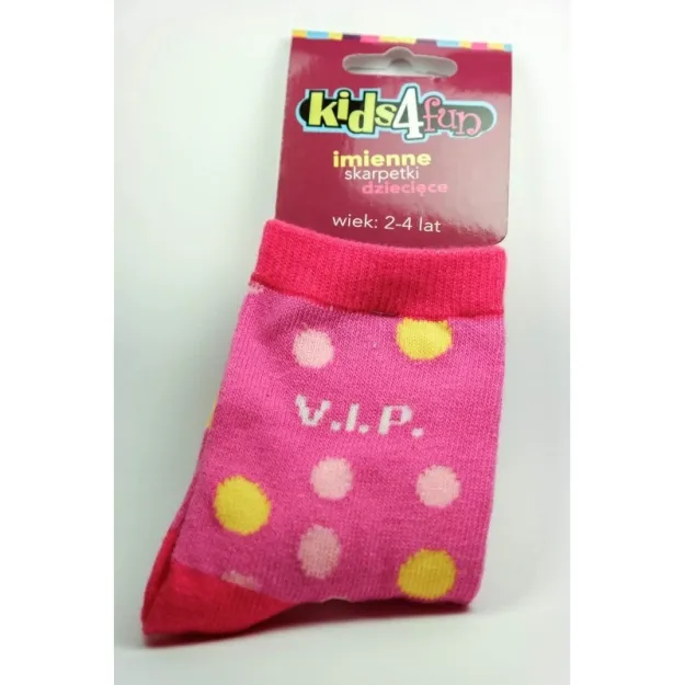Skarpetki dziecięce Kukartka - V.I.P. (różowa)