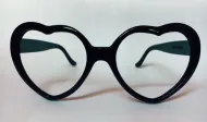 Okulary w ksztalcie serca - oprawka czarna