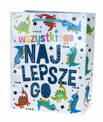 Torebka Kukartka M - (niebieska) Wszystkiego najlepszego