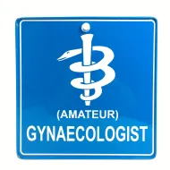 Plakietka z przylepcem - Ginekolog (amator) - Gynaecologist (amateur)