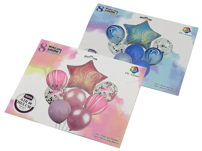 Balony - (niebieski) Zestaw 8 sztuk